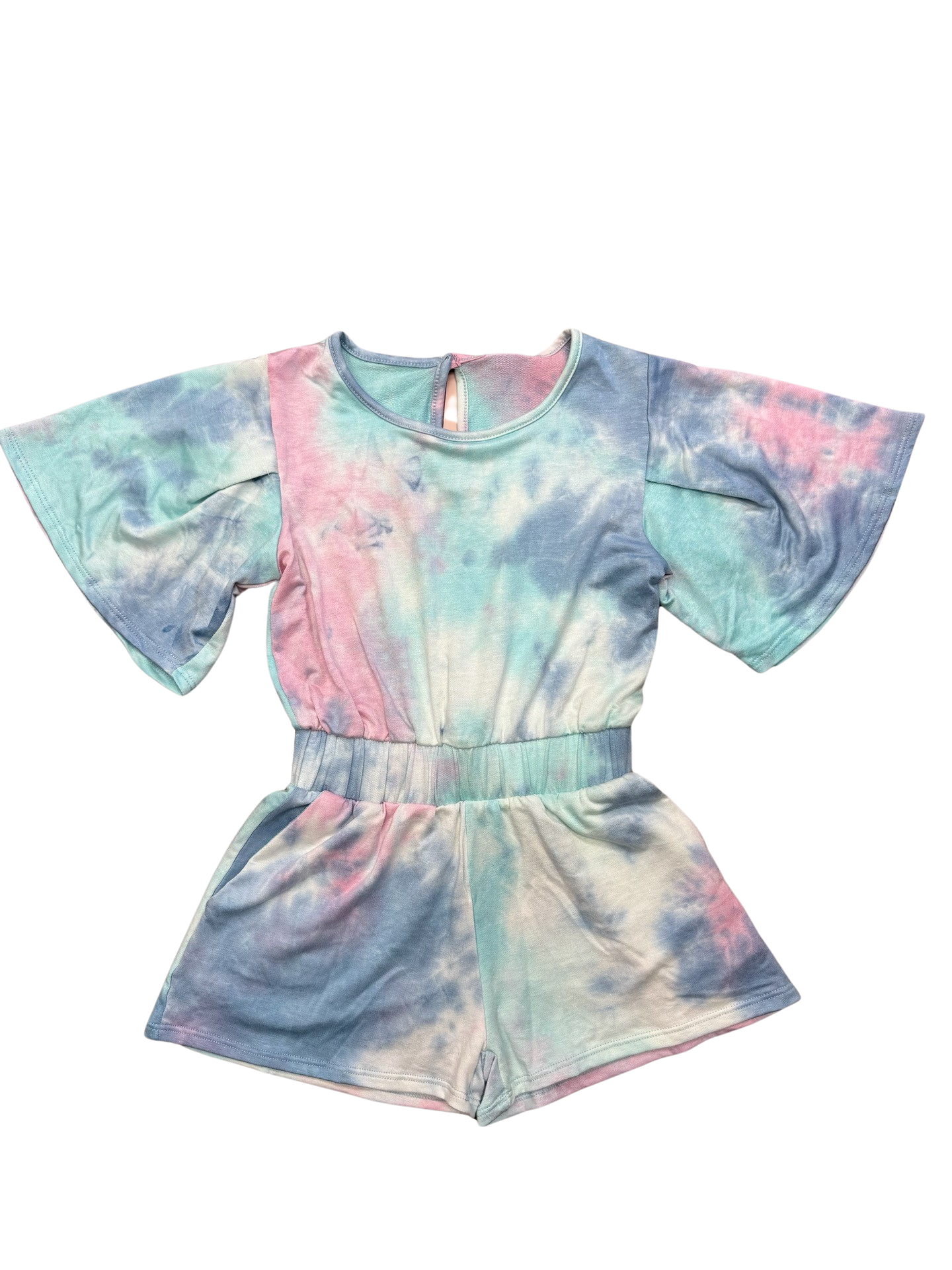 Girls- Erge Tie Dyed Terry Romper
