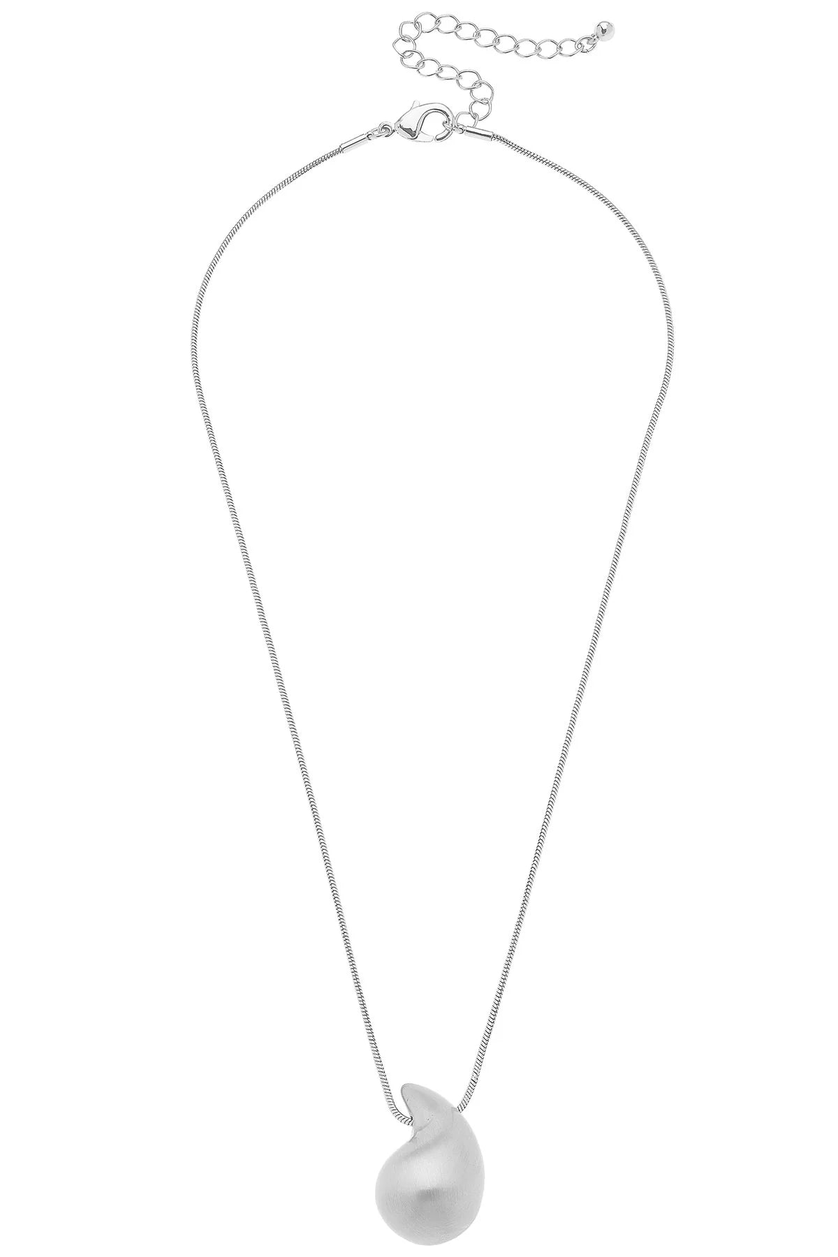 Necklaces- Canvas Icon Puffed Mini Teardrop Necklace