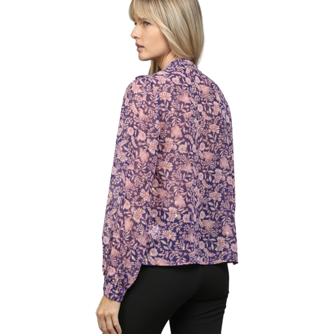 Apparel- Fate Pin Tuck and Ruffle Detail Blouse