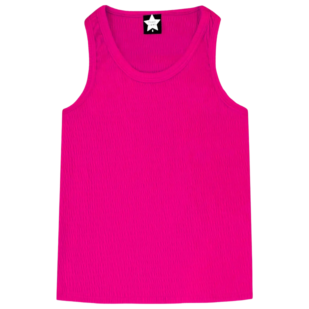 Apparel- PixieLane Smocked Jersey Back Tank