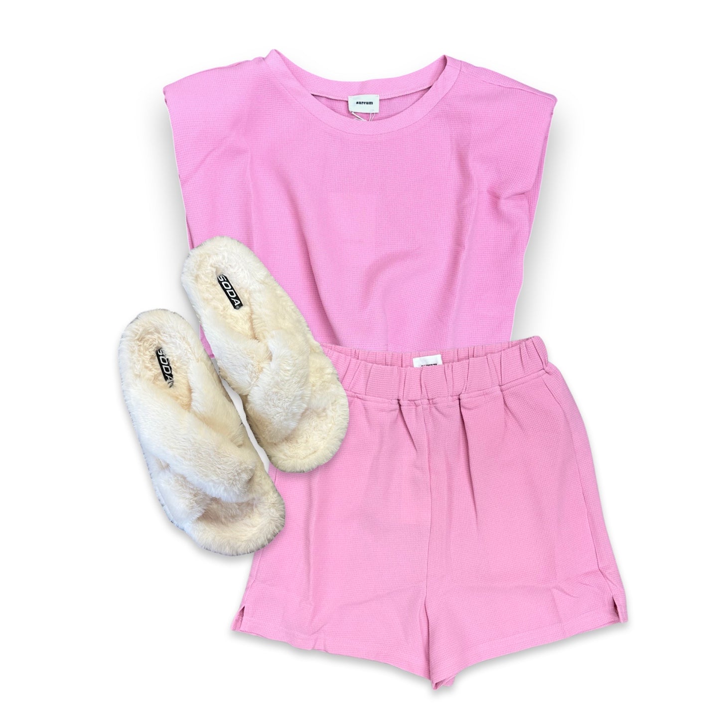 Apparel- Aureum Waffle Knit Shorts