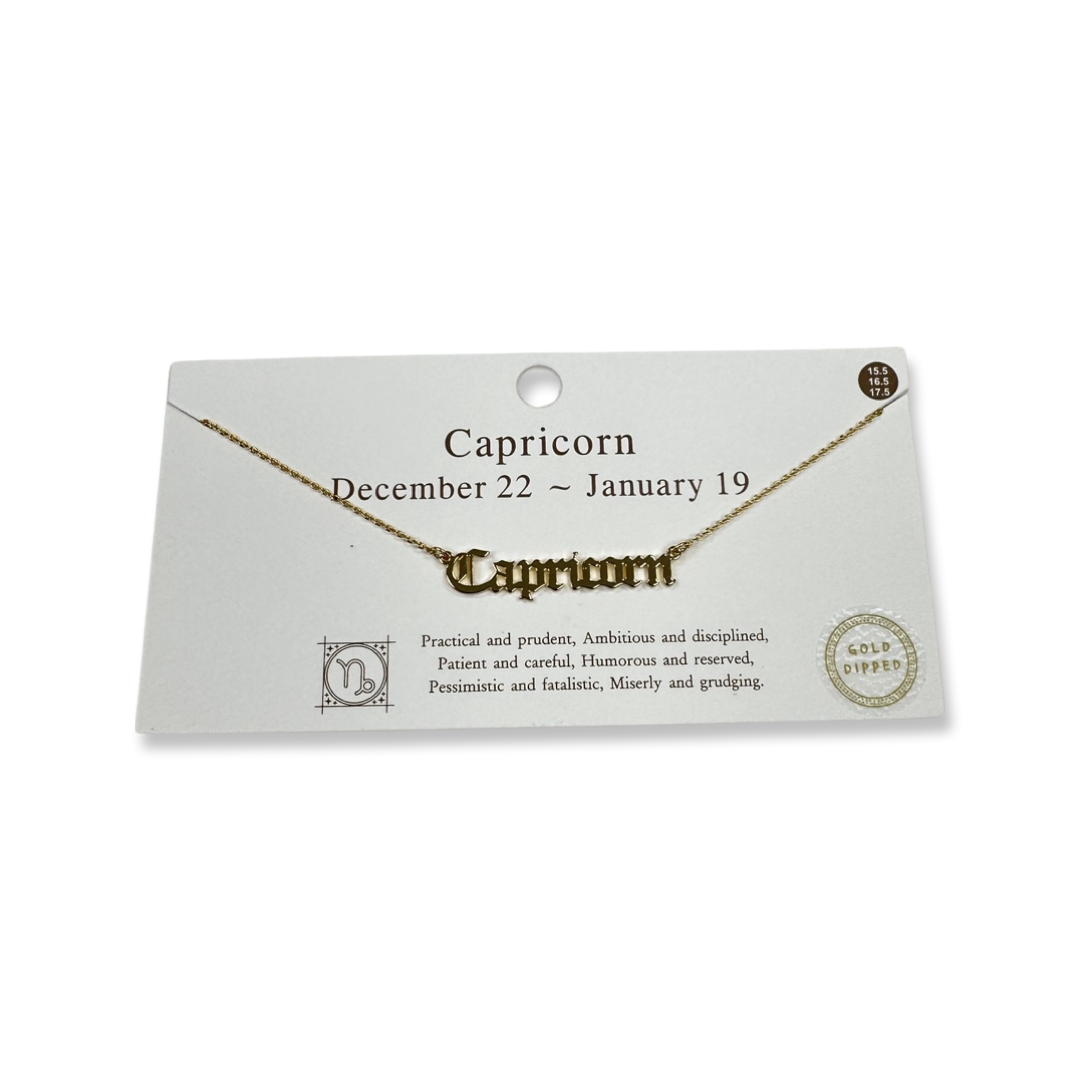 Necklaces- M&E Bling Zodiac Sign Necklace