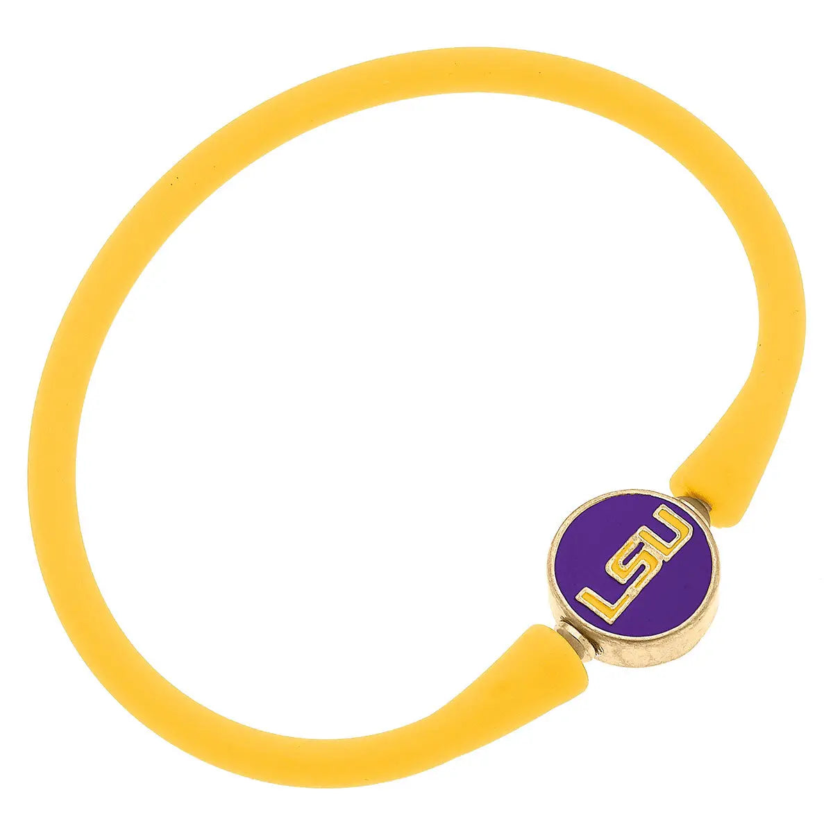 Bracelets- Canvas LSU Bali Silicone Bracelets