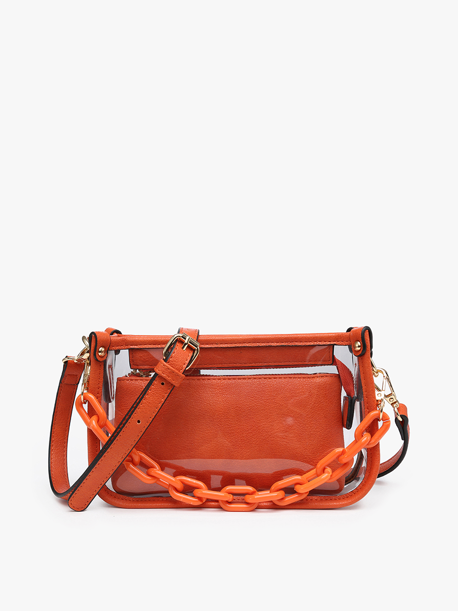 Bags- Jen&Co Clear Kyle Bag with Chain