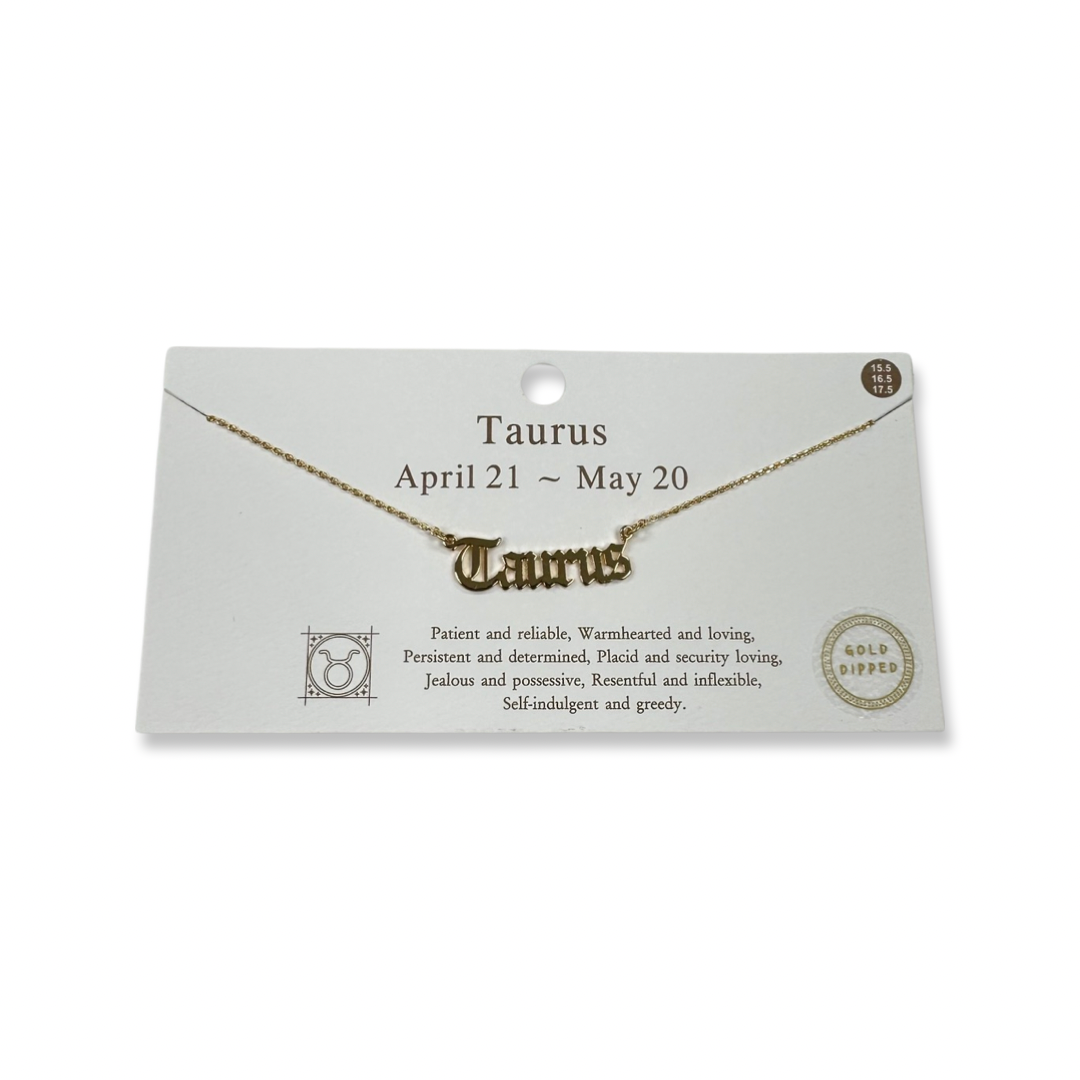 Necklaces- M&E Bling Zodiac Sign Necklace