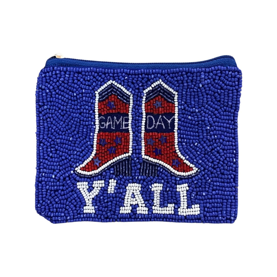 Bags- M&E Bling Game Day Beaded Wallet