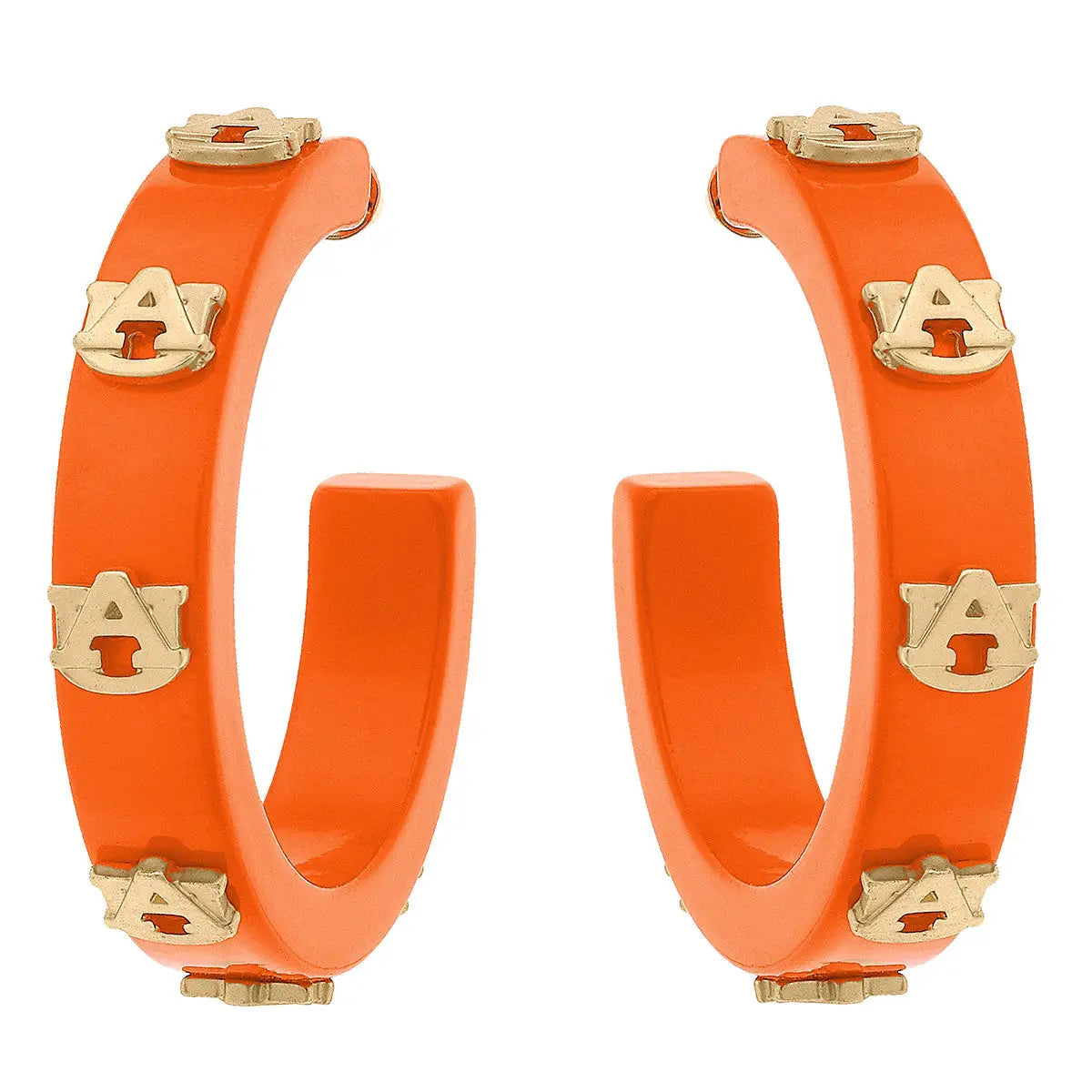 Earrings- Canvas Auburn Tigers Resin Earrings