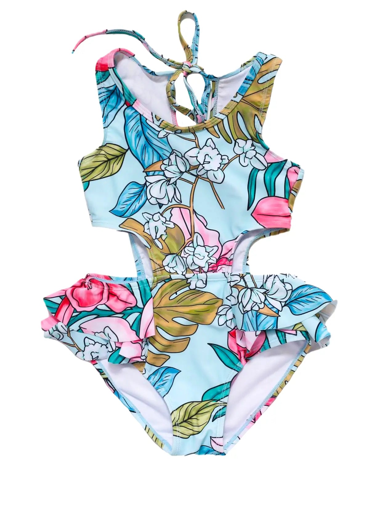 Girls- Blueberry Bay Mint Shell One Piece Swimsuit Swimwear