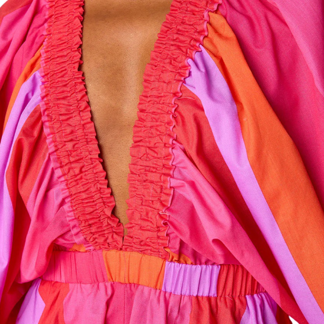 Apparel - Buddy Love Palm Beach Plunge Neck Romper