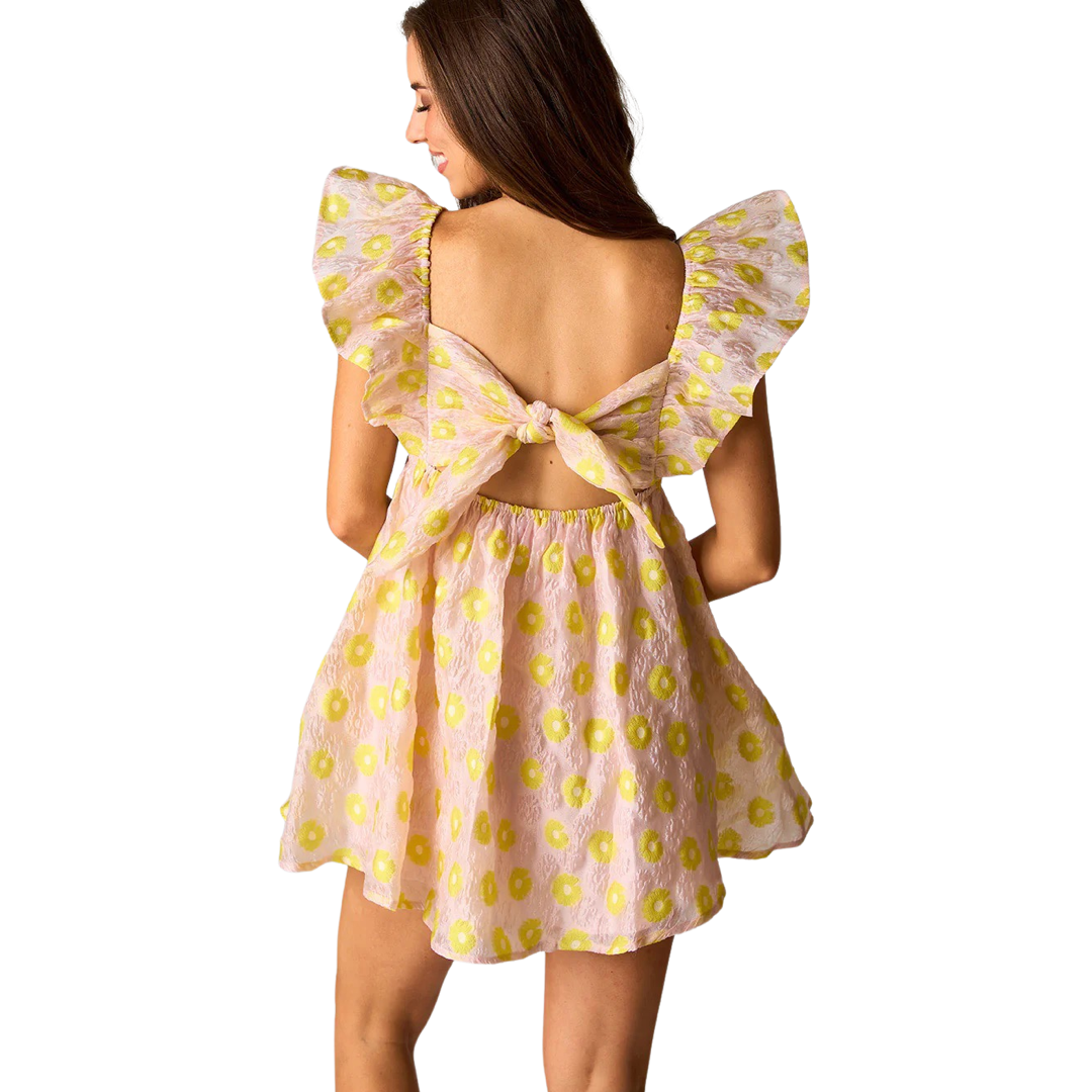 Apparel - Buddy Love Penny Ruffle Sleeve Short Dress