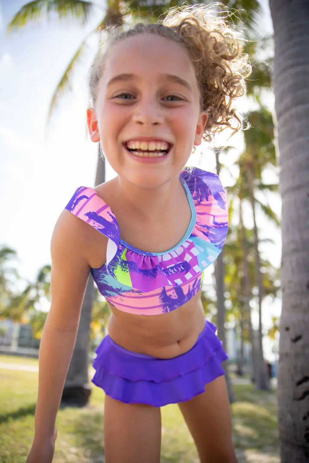Girls- Blueberry Bay Miami Vice Two Piece Swimsuit Swimwear
