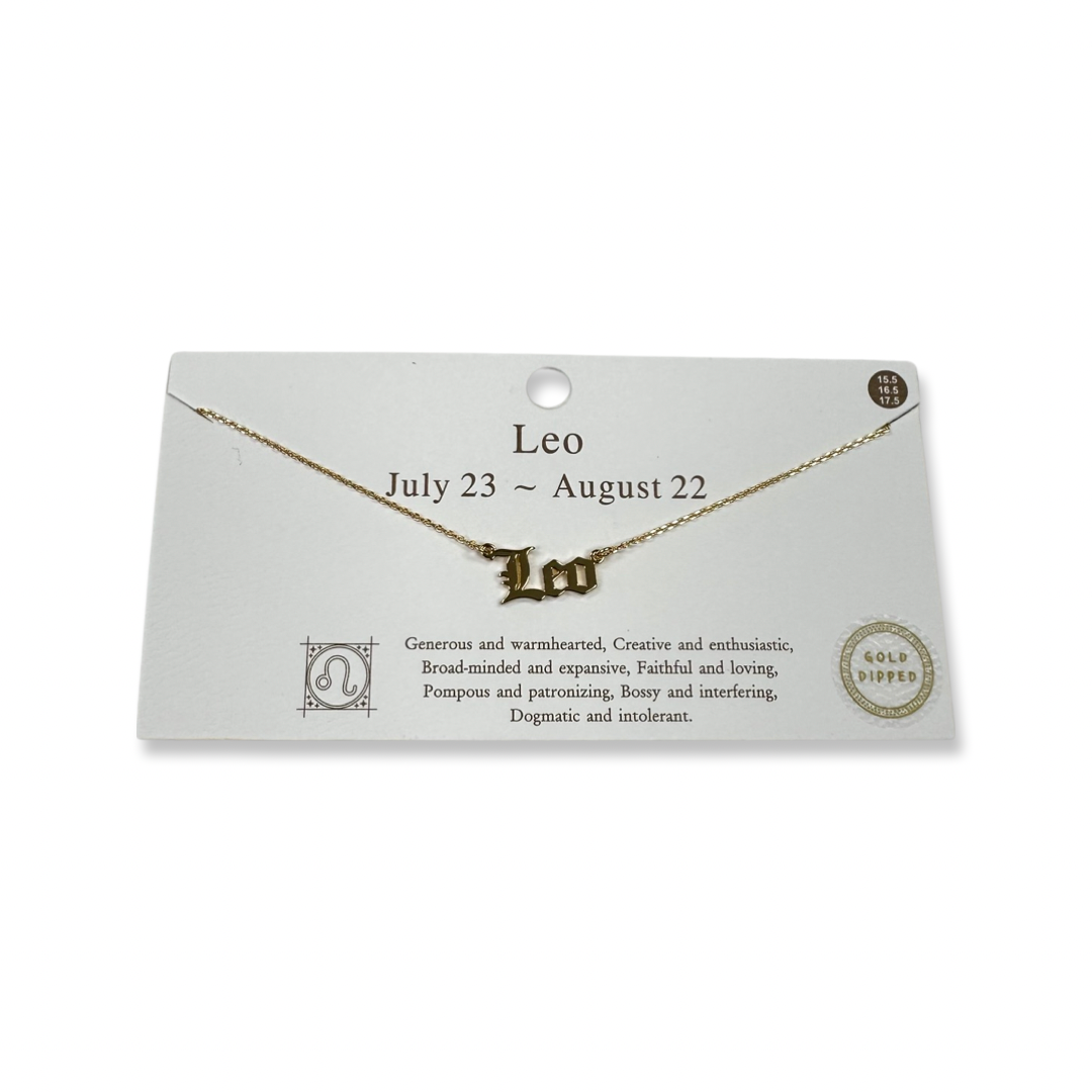 Necklaces- M&E Bling Zodiac Sign Necklace