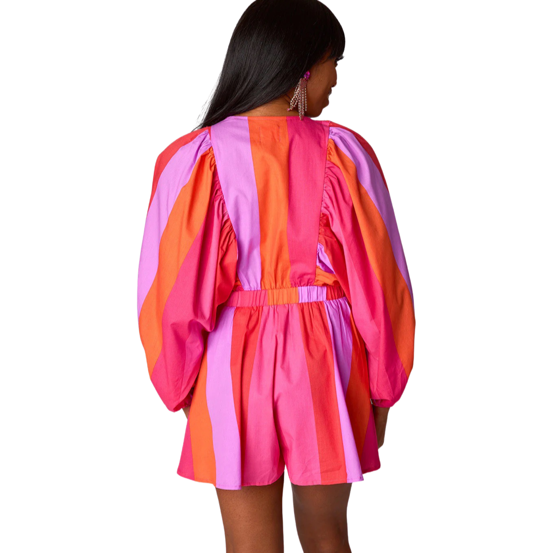 Apparel - Buddy Love Palm Beach Plunge Neck Romper