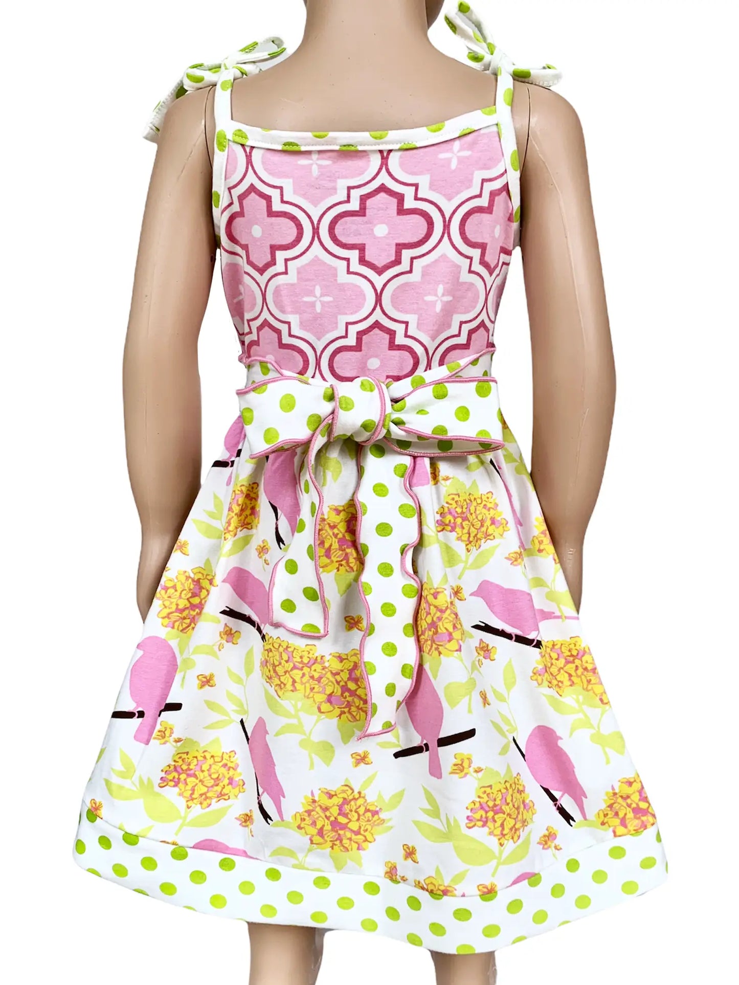 Girls- AnnLoren Floral Birds Sundress