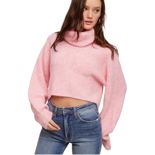 Apparel- Fanco Cropped Turtleneck Sweater