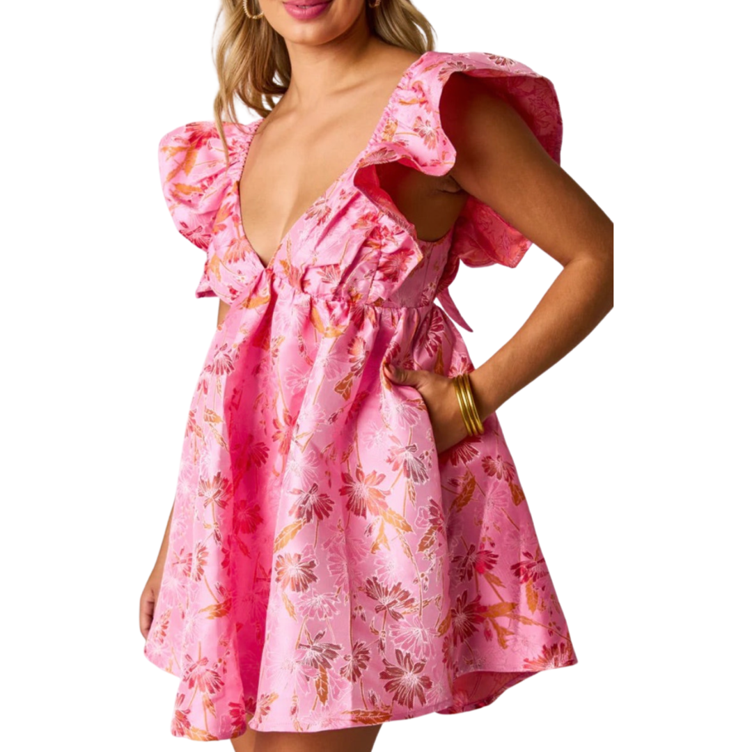 Apparel - Buddy Love Penny Ruffle Sleeve Short Dress