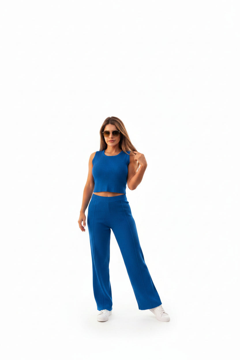 Dreamer Jeans Cropped Tank and Pant Outfit Set