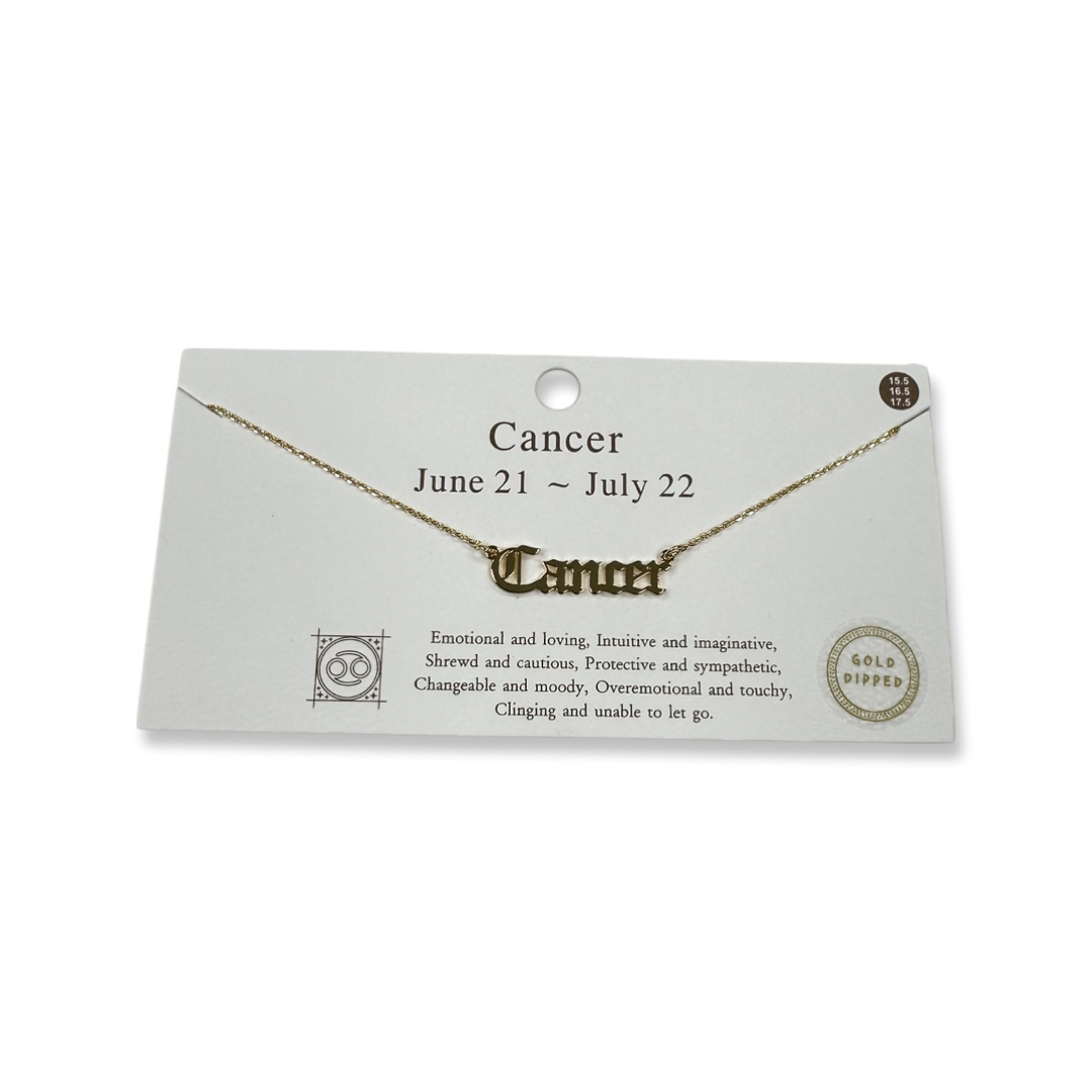 Necklaces- M&E Bling Zodiac Sign Necklace