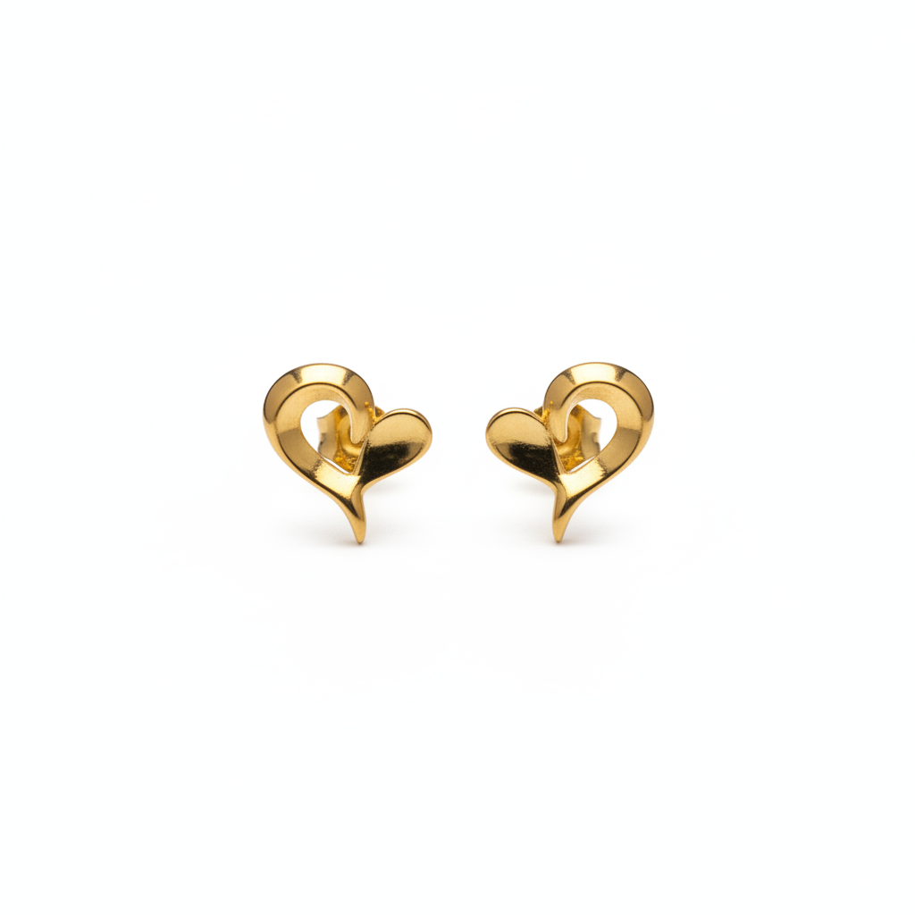 Earrings- M&E Bling Heart Shaped Studs