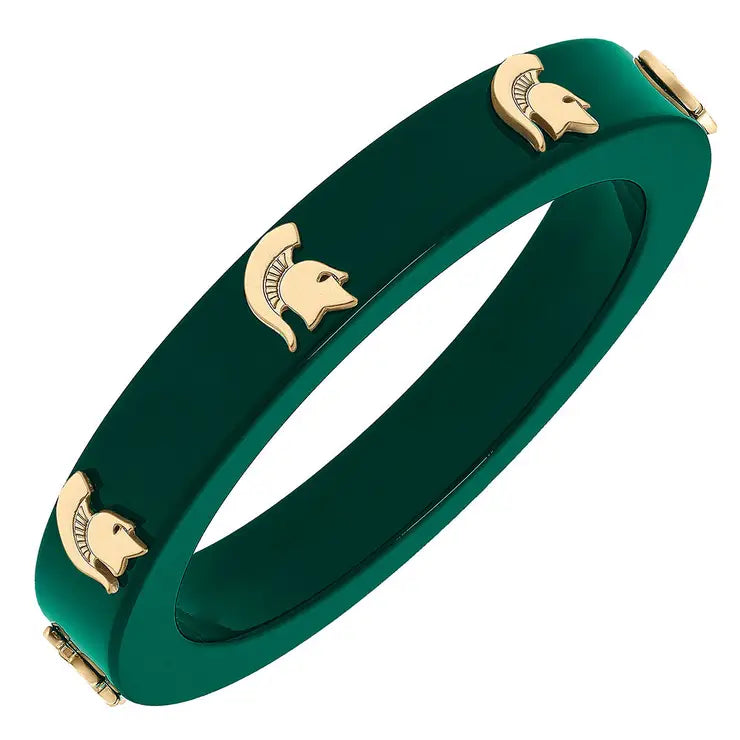 Bracelets- Canvas Game Day Michigan State Spartan Resign Bangle