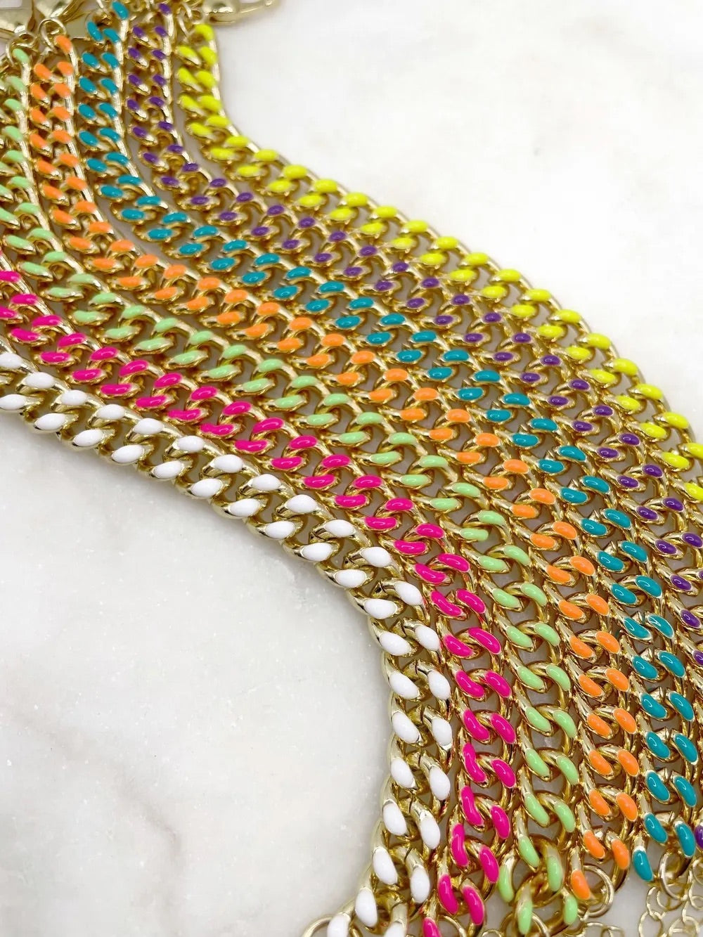 Melania Clara Savannah Gold Necklace Green