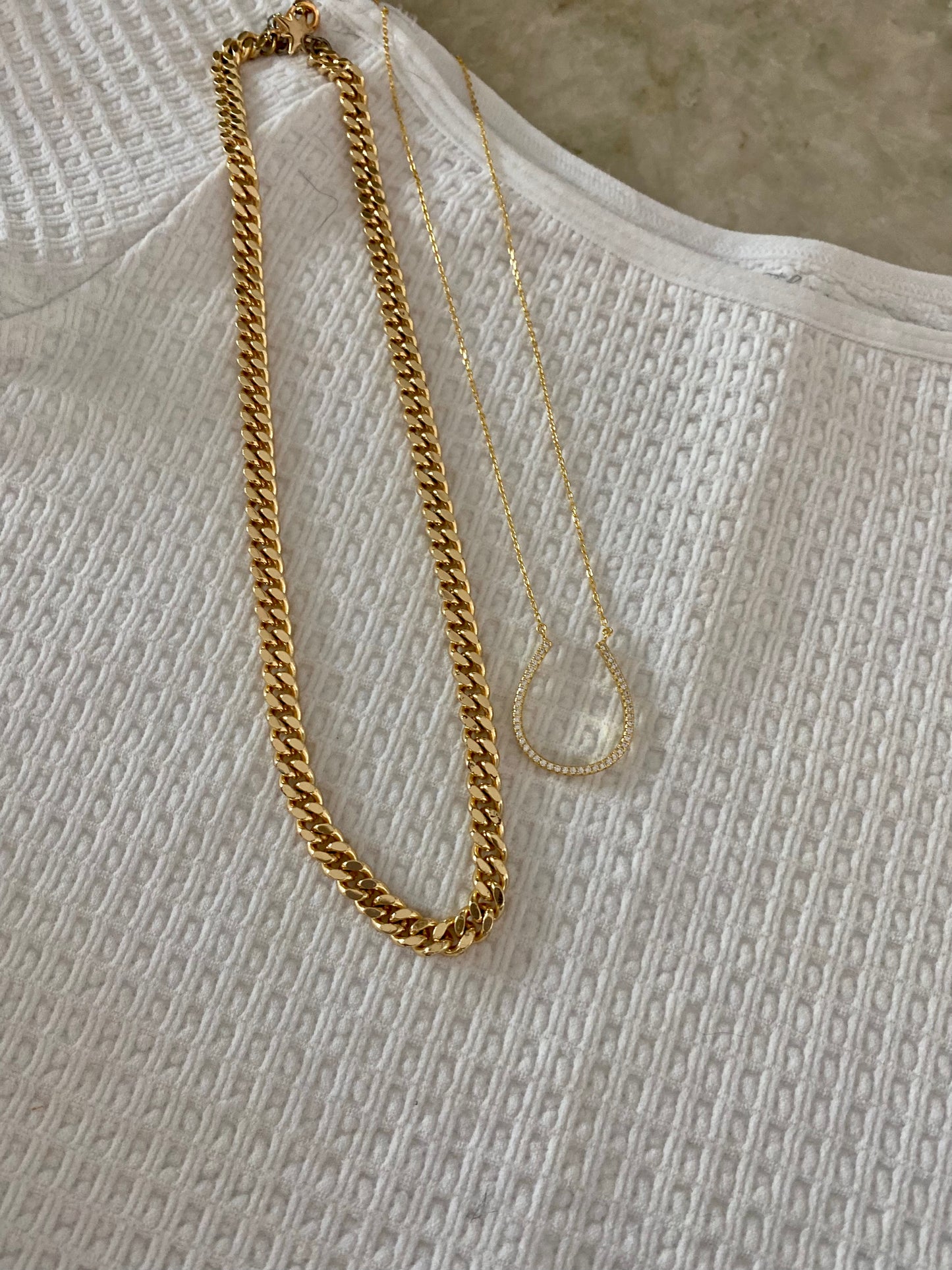 Necklaces- M&E Bling Chain Link Necklace.