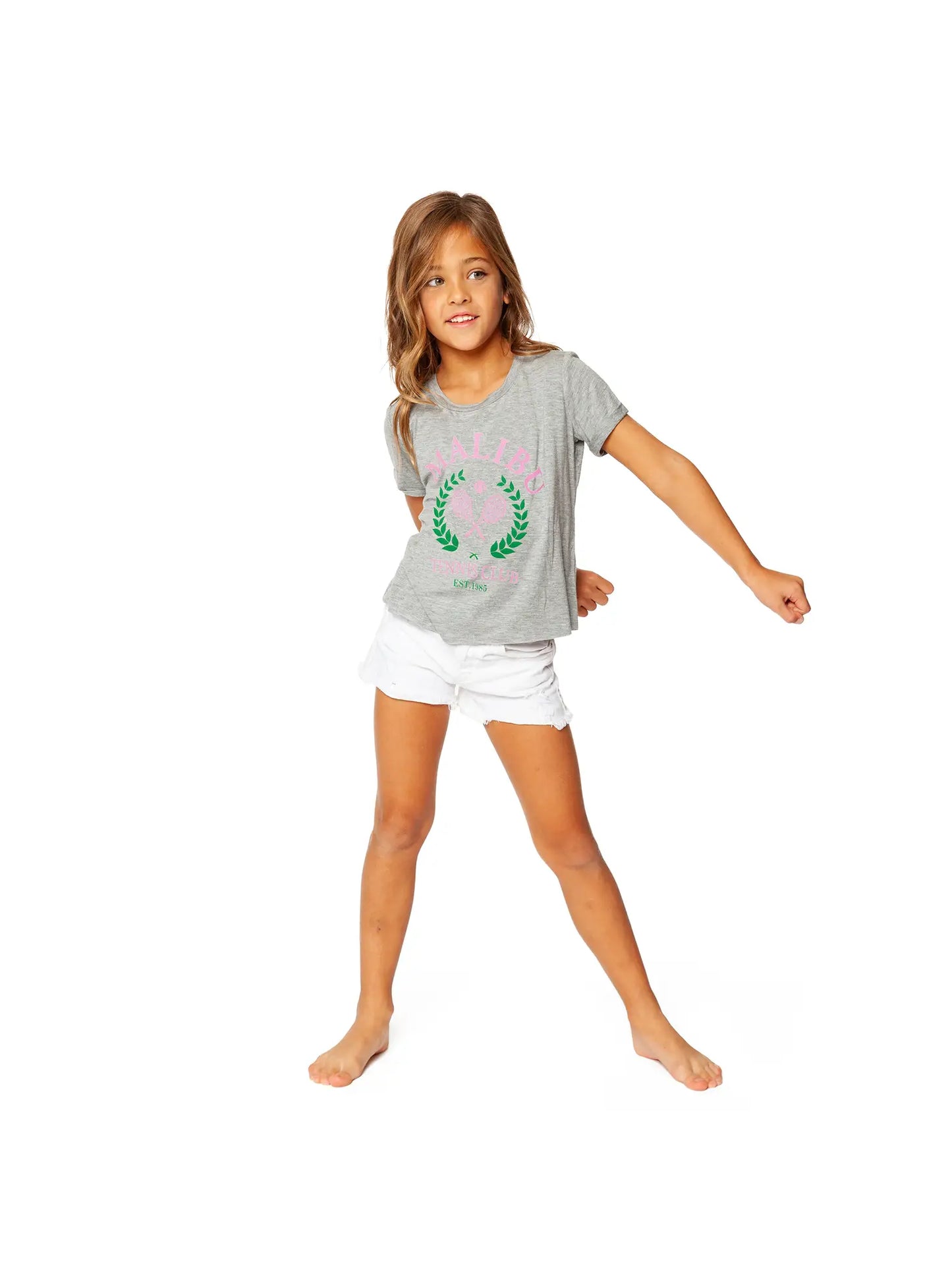 Girls- Malibu Sugar Little Girls Graphic Tee Malibu Tennis Club