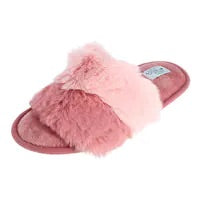 Slippers- Hello Mello Cotton Candy Puff Slippers in Berry
