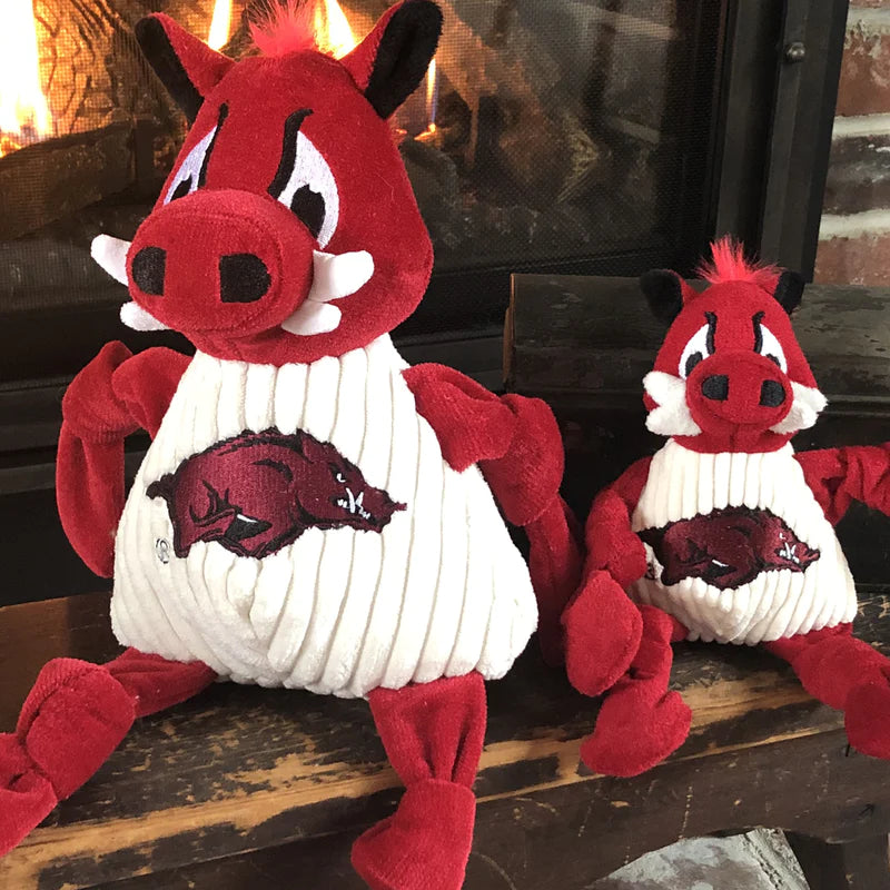 Pets- Huggable Hounds- University of Arkansas Tusk The Razorback Knottie