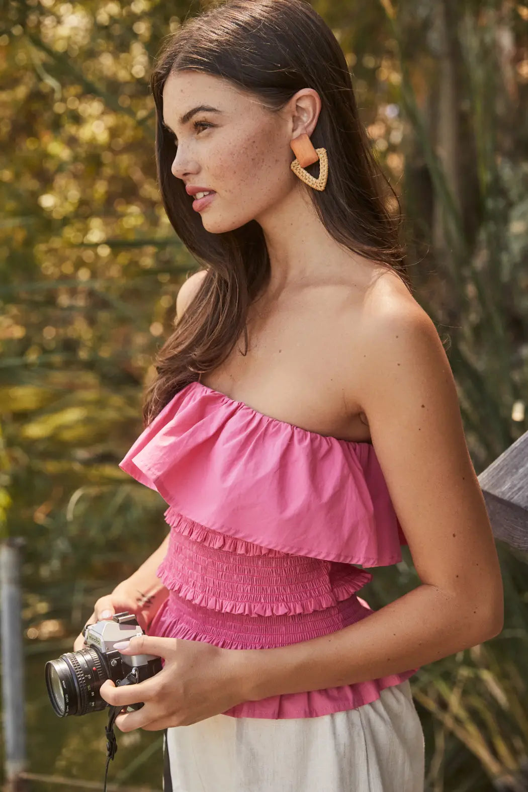 Apparel- Sugarlips Vista Smocked Ruffle Tube Top