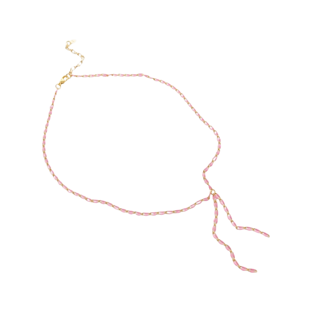 Necklaces- M&E Bling Dainty Enamel Chain