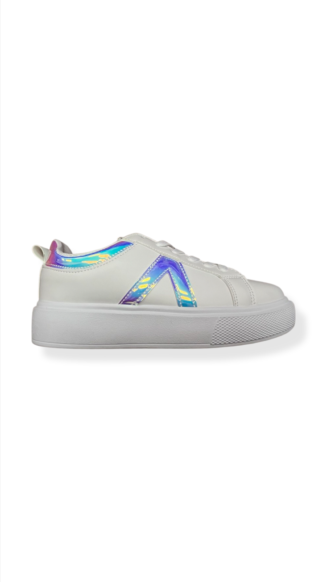 Sneakers- Holographic Color Block Sneakers