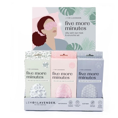 Face - Lemon Lavender Five More Minutes Silky Satin Eye Mask & Scrunchie Set
