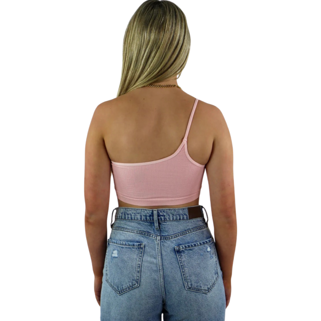 Apparel- Rock n Rags One Shoulder Cropped Tank