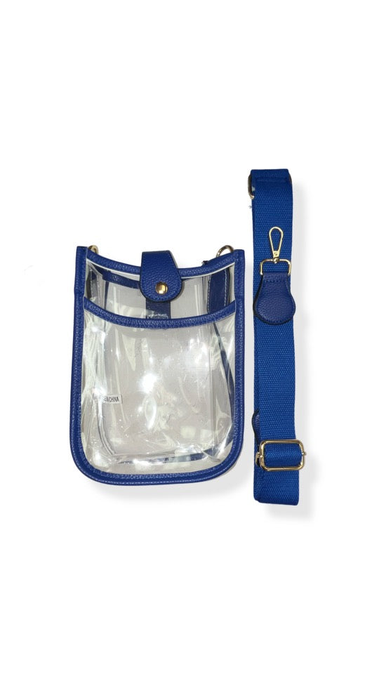 Bags- M&E Game Day Clear Vinyl Crossbody Small