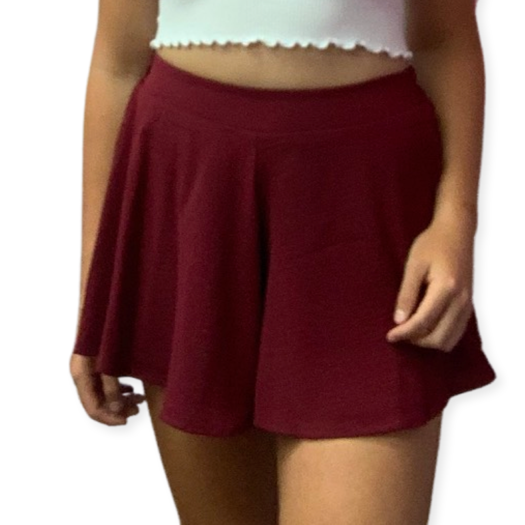 Apparel- Adrienne Airflo Solid Print Swing Shorts