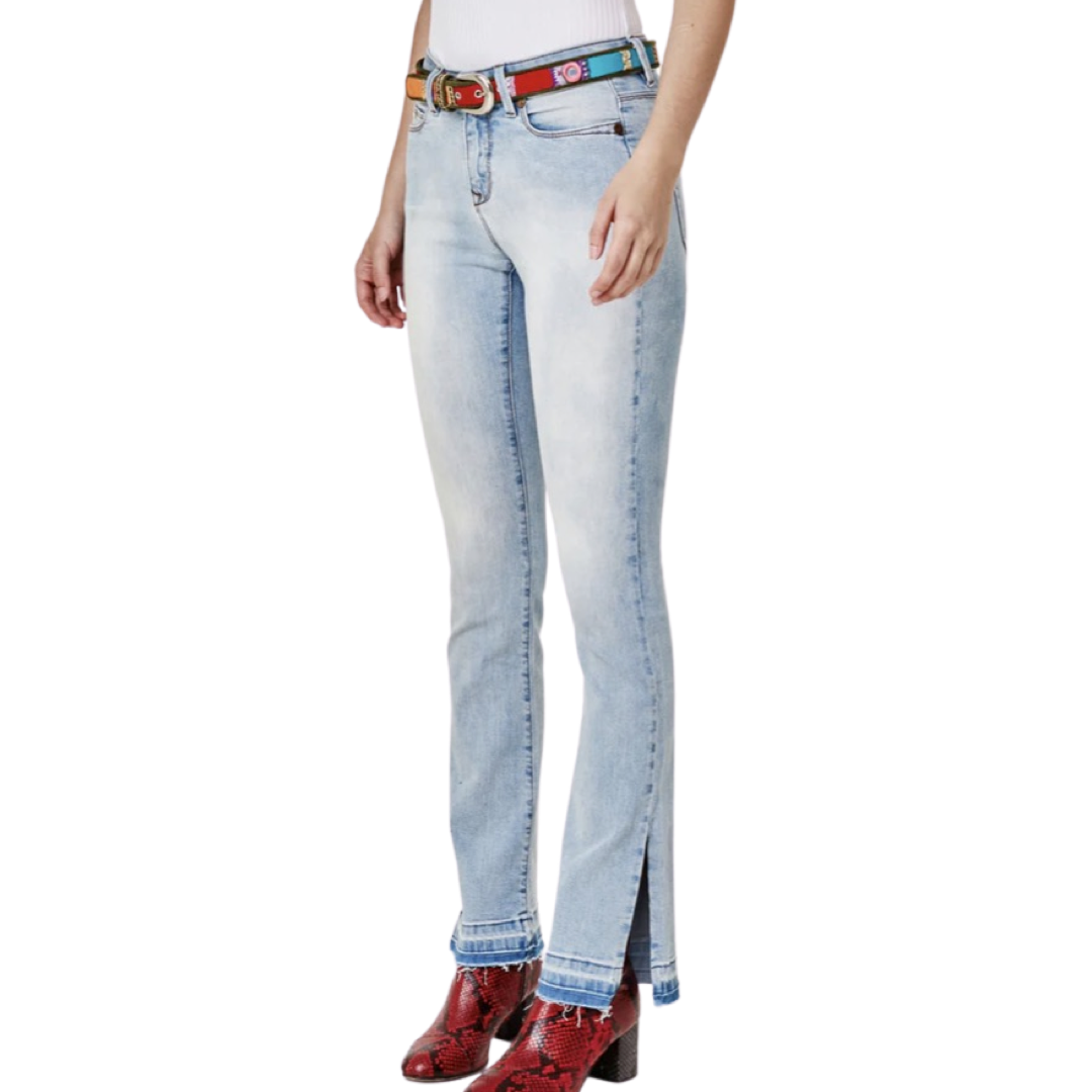 Apparel- Lola Jeans Gene Mid Rise Bootcut Light Wash Jeans