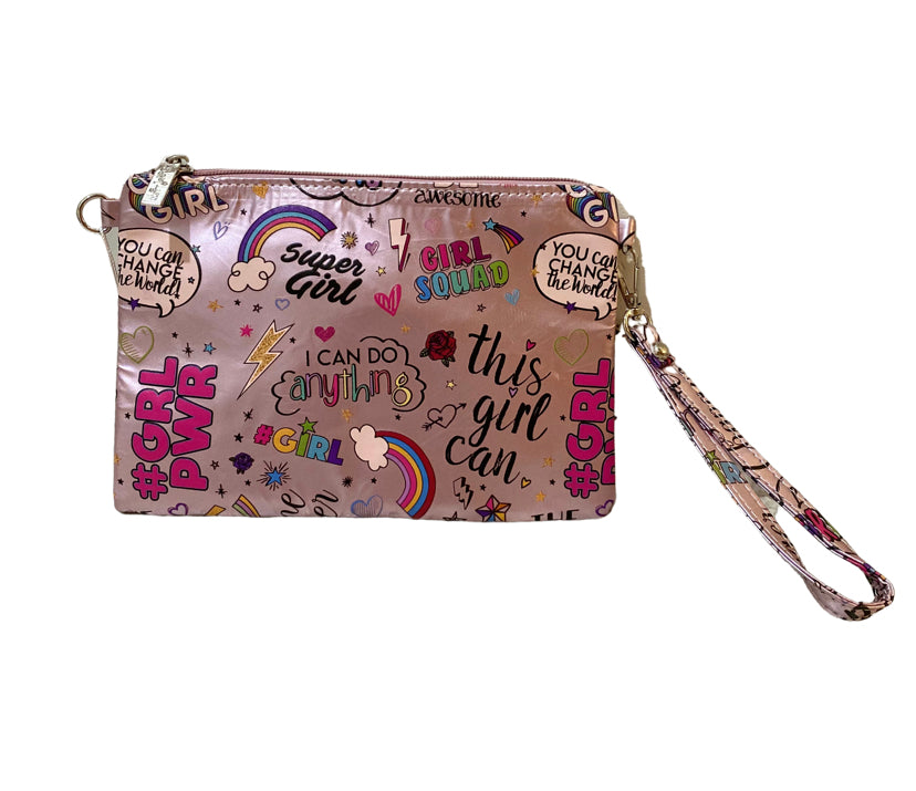 Bags- Bari Lynn Clutch Crossbody Girl Power