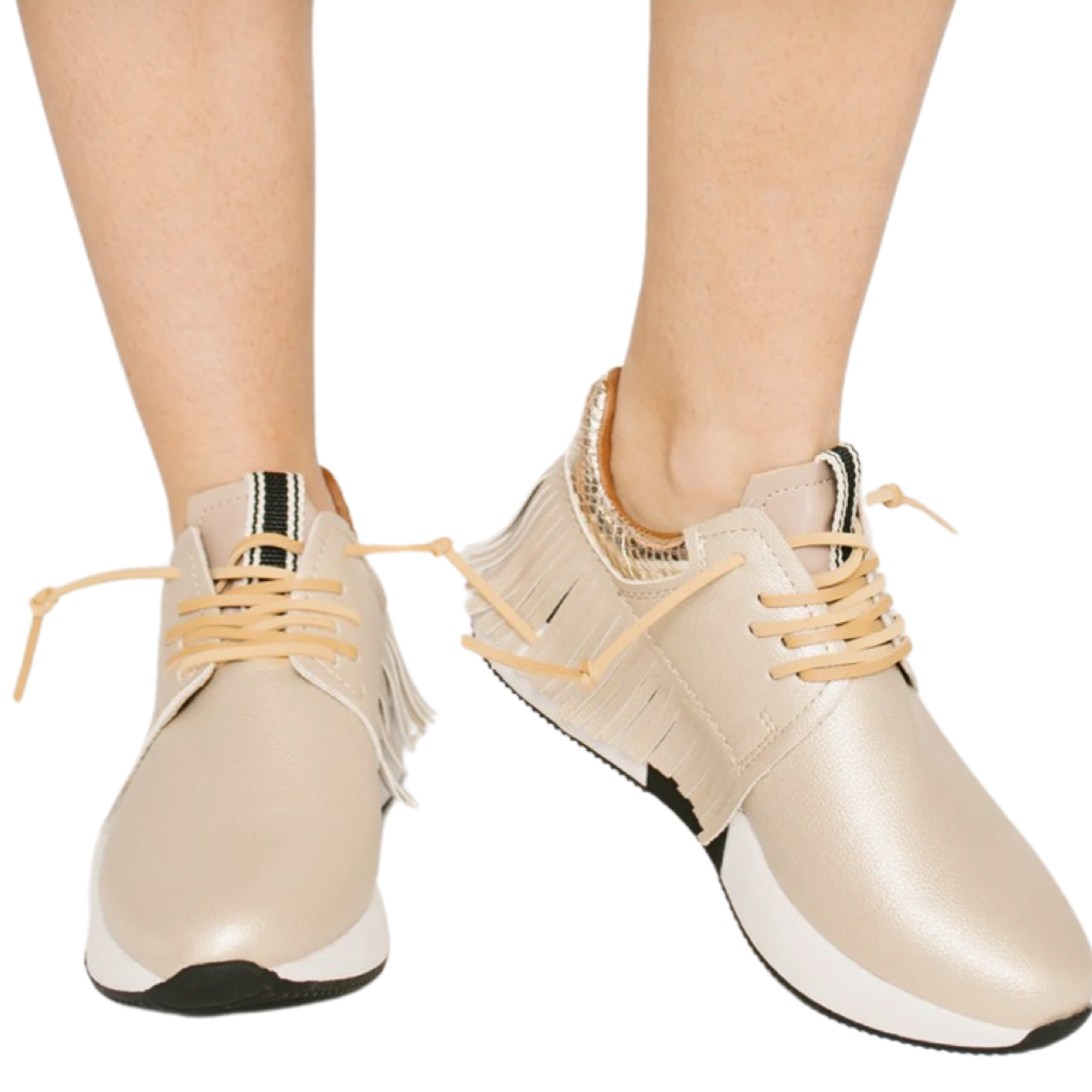 Sneakers- Shu Shop Pepa Fringed Sneaker Gold