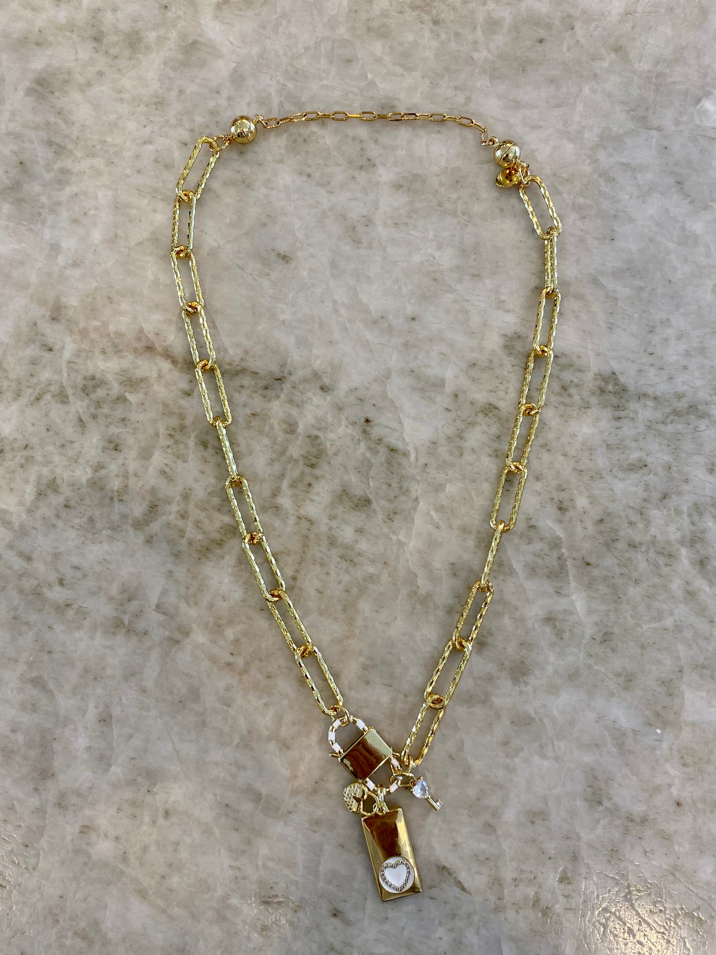 Melania Clara Candy Cane Gold and White