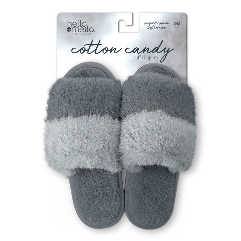 Slippers- Hello Mello Cotton Candy Puff Slippers Cloud