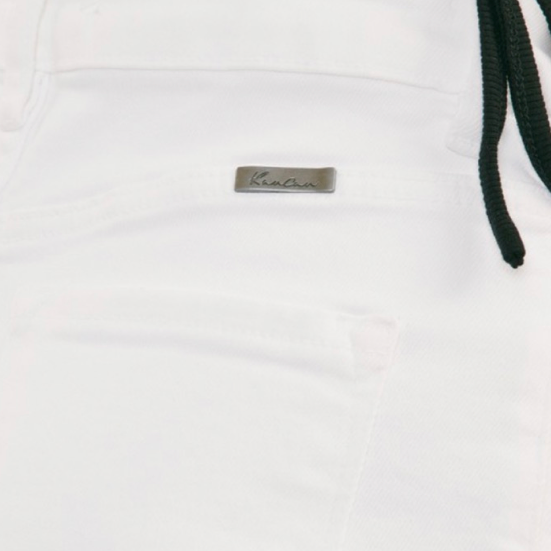 Apparel- Kan Can Hazel High Rise Denim Shorts White