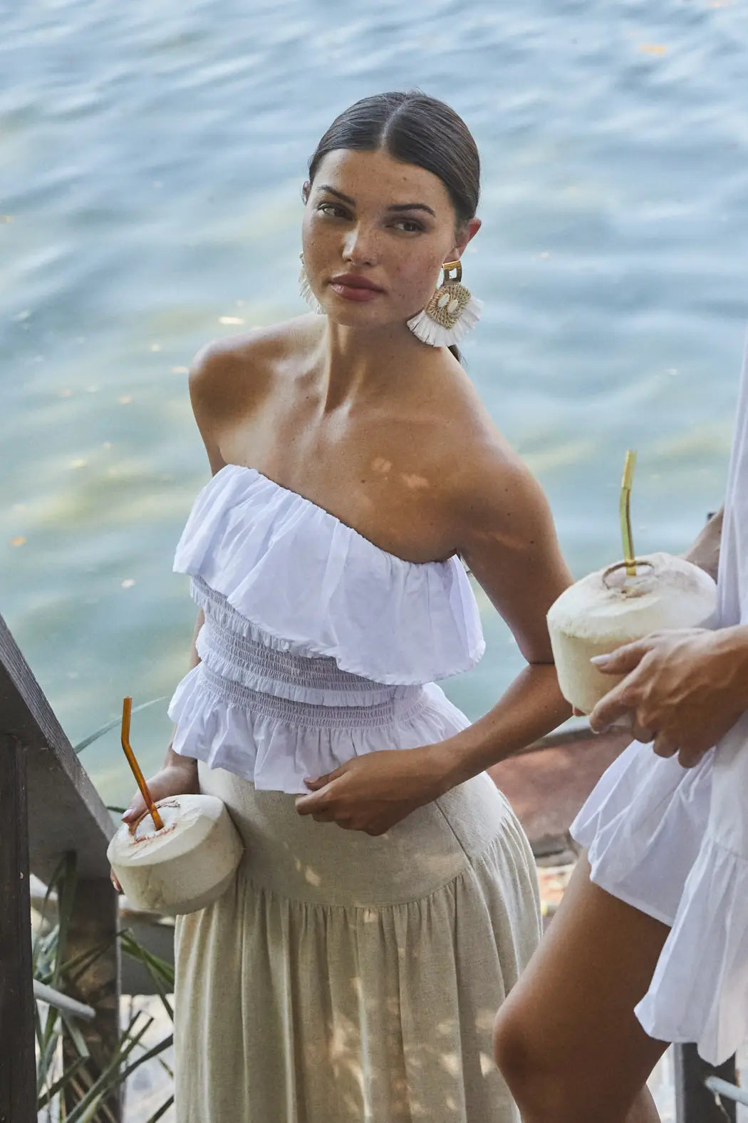 Apparel- Sugarlips Vista Smocked Ruffle Tube Top