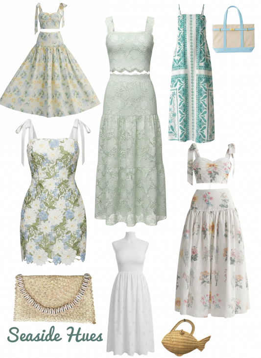 Seaside Hues: Soft Greens & Baby Blues for Summer