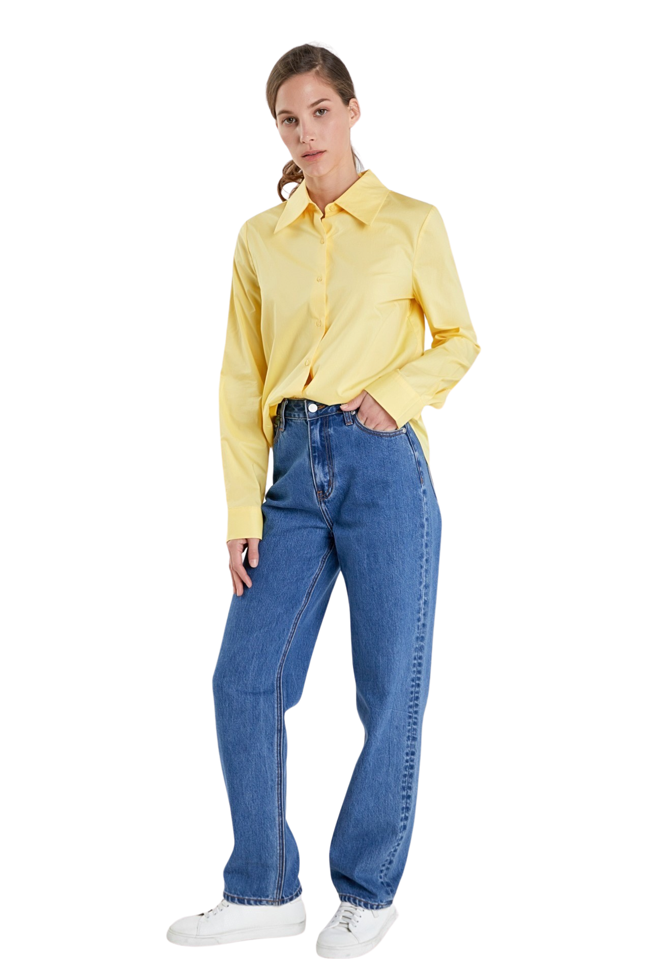 Apparel- English Factory Accent Collar Poplin Dress Shirt