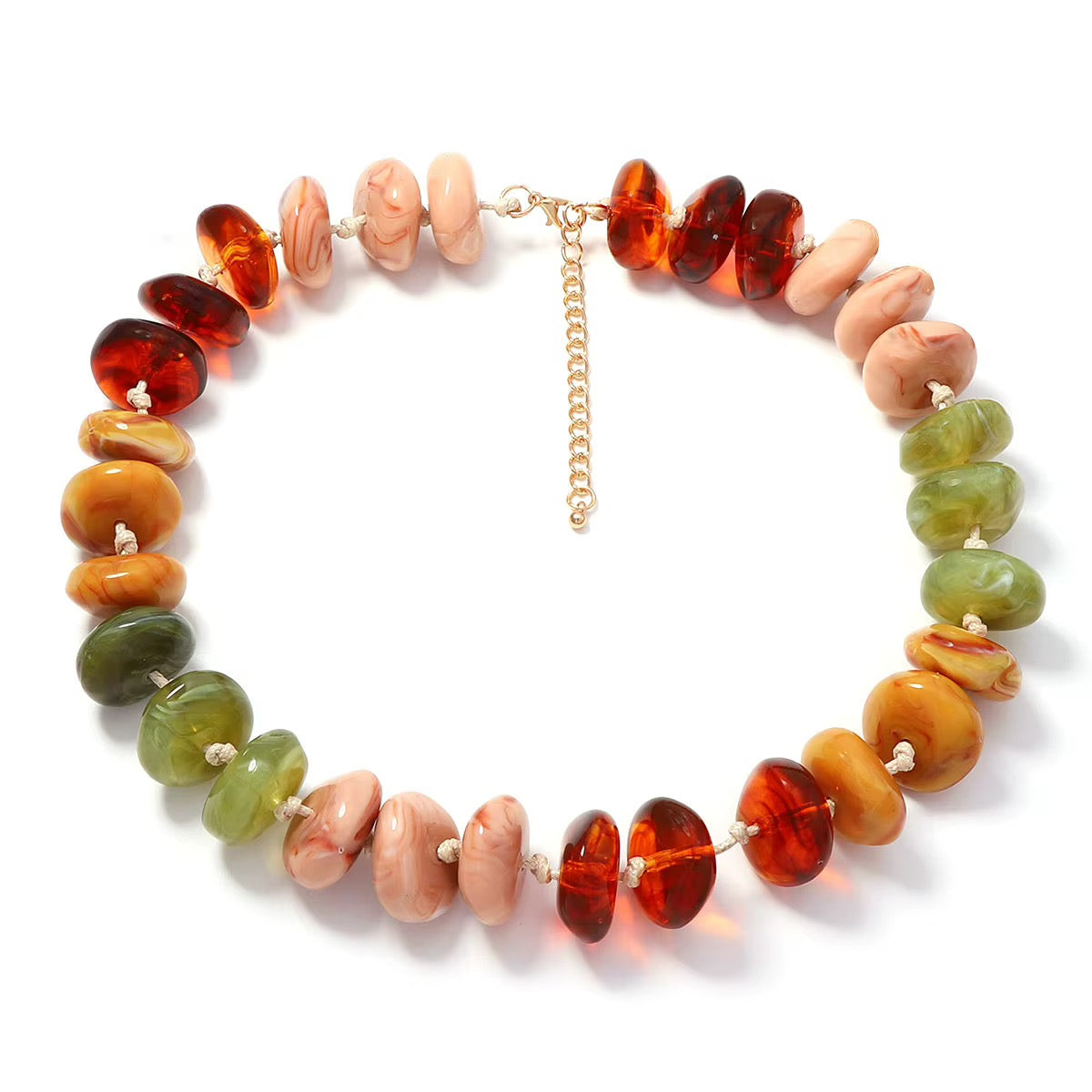 Large Resign Bead Statement Necklaces