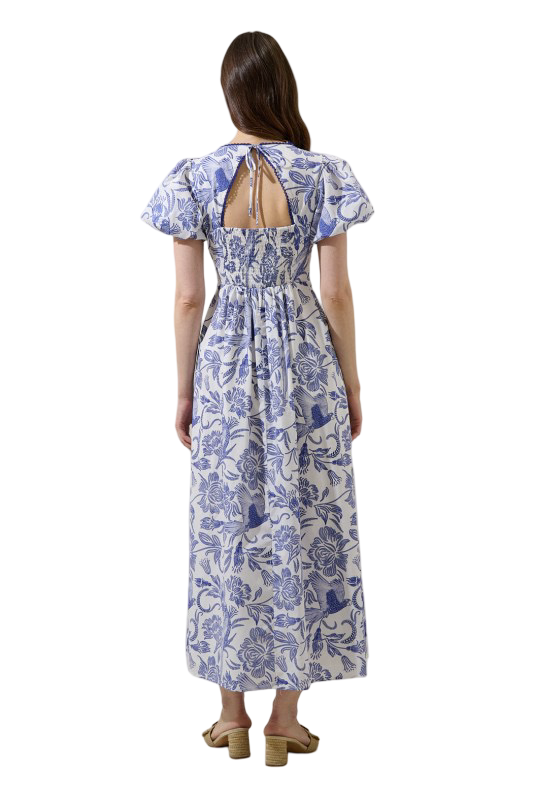 Sugarlips Jaylene Smocked Floral Maxi Dress Vidira Floral