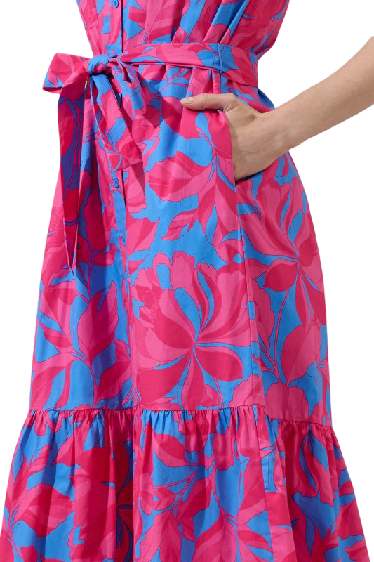 Sugarlips Charlotte Button Midi Dress Meira Floral
