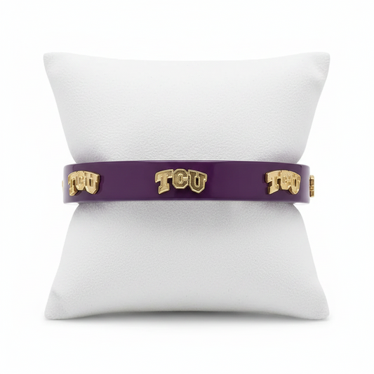 Bracelets- Canvas Game Day TCU Resign Bangle