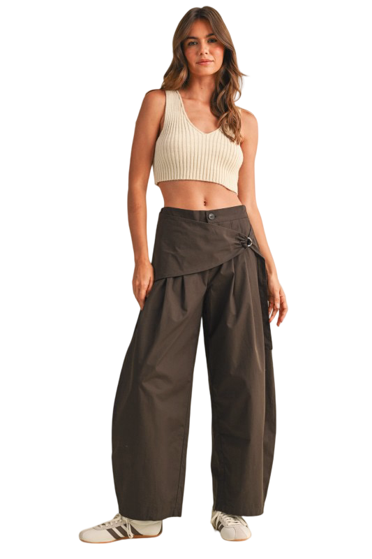 Klesis Sarong Detail Barrel Leg Trouser Pants